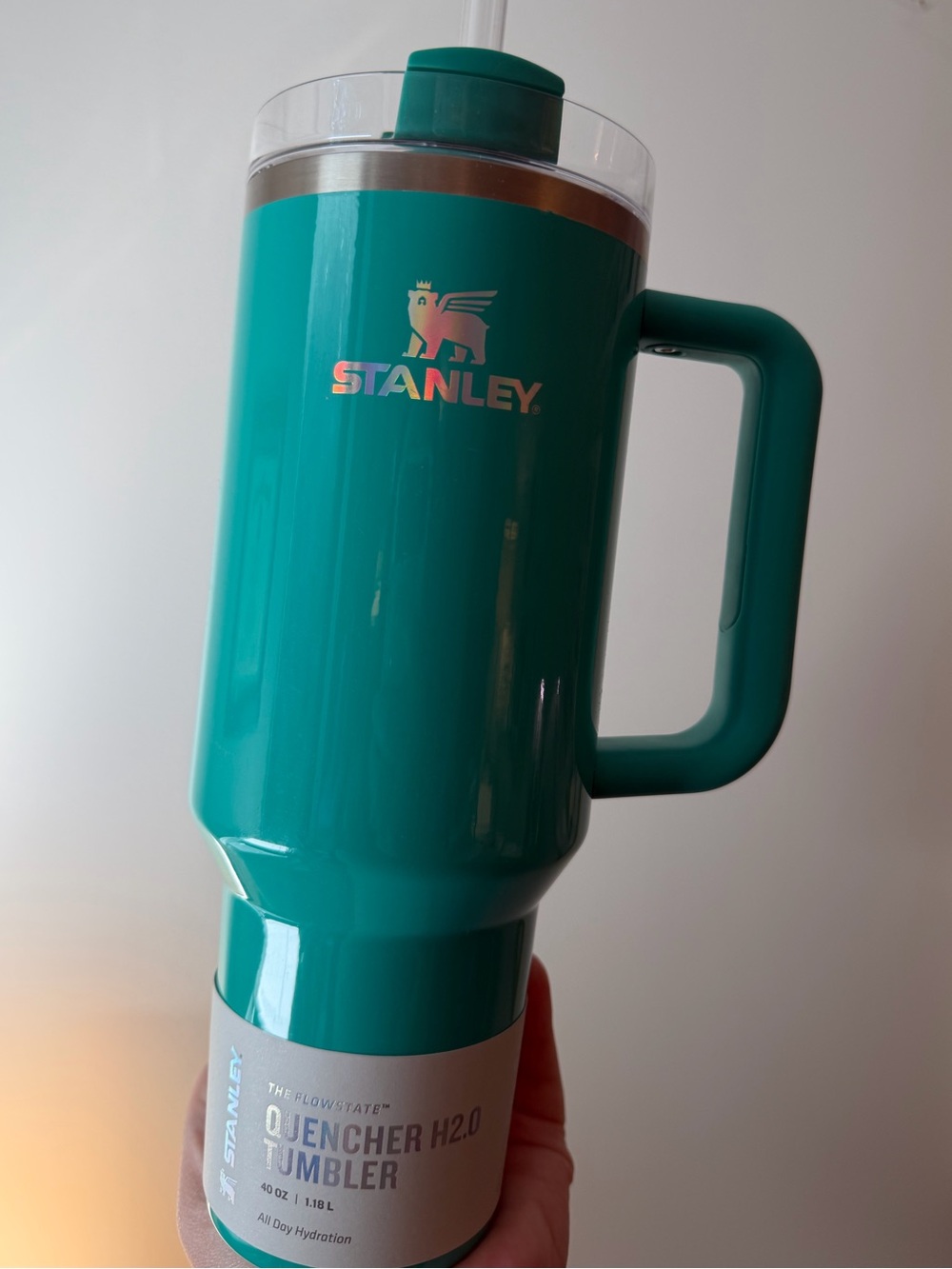 Stanley 40 oz. Gumdrop Green Teal Quencher Tumbler NWT